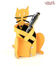 Vaunt Yellow Cat Desktop Pen Holder