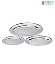 Varun Stainless Steel Oval Tray 3Pc Set