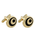 Vendee Fashions Appealing Black Rimmed Cufflinks