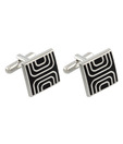 Vendee Fashions Modish Black Cufflinks