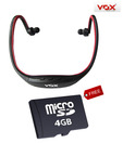 Vox Neckband BM060 MP3/FM Player Red with free 4Gb Micro SD Card
