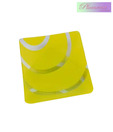 Plumeria Arc-design Sap Green Square Glass Plate