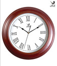 JAZ Unique Mahogany Round Wall Clock