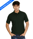 Weardo Plain Green Polo Tee With Freebie Wallet