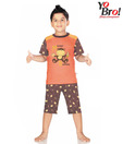 Yobro Orange & Brown Night Suit For Kids