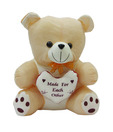 A-Maze Beige & Cream Teddy W/Heart-46 cm