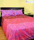 Birla Century Multi-coloured Bed Sheet With Two Pillow Covers