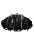 Bolso Vivacious Black Beaded Danglers Clutch
