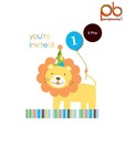 Party Bounty Packet Of Eight Lion-theme Birthday Boy Party Invitation Card