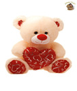 Dimpy Loving Bear With Heart-Medium- 30 cm