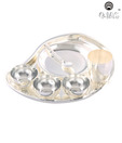 Ojas Silver Plated Stainless Steel Dinner Set- 7 pcs