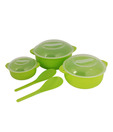 Claro Green Microwave Safe Serving Bowl Set-5pcs