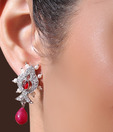Iris Jewels Magnificent Red Earrings
