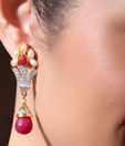 Iris Jewels Glorious Red Earrings