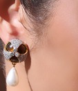 Iris Jewels Oval Chic Earrings
