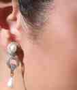 Iris Jewels Swish White Earrings
