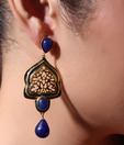 Iris Jewels Openwork Blue Earrings