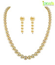 JPearls Single Line Peach Pearl Classic Set