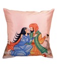 MeSleep Pink Digital Print Cushion Cover With Filler