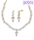 Peora Chic Marquise Delight Necklace Set