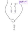 Peora Floral Loop Necklace Set