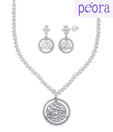 Peora Circular Filigree Necklace Set