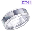 Peora White Tungsten Ring