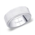 Peora Vertically Striped Titanium Ring