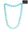 Piebee Ethnic Pearl & Turquoise Necklace