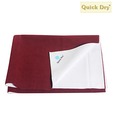 Quick Dry Plain Waterproof Maroon Double Bed