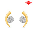 Sparkles Radiant Diamond & Gold Earrings