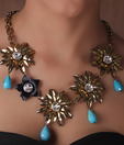 Spyra Modish Turquoise Drop Necklace