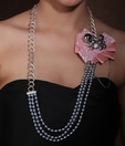 Spyra Japanese Peal Brooch Necklace