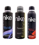 Nike Blue Wave,  Fission &  On Fire Deodorant for Men-200ml Each