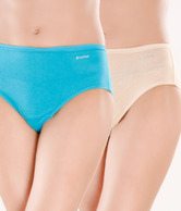Lavos Beige-Turquoise Blue Panty Combo Pack  of 2