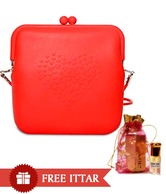 Zion Special Red Waterproof Sling Bag With Free Jasmine Sambac Ittar