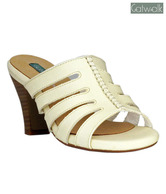 Catwalk Beige Multi-Strap Slip-on Heels