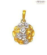 Avsar Gold & Diamond Rudraksh Shape Pendant