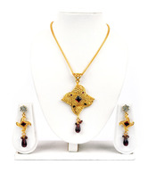 Adhira Sheen Gold Plated Necklace Set