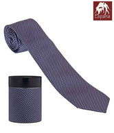 Espana Dark Blue & Pink Mesh Pattern Necktie