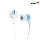GENIUS-Ghp-220X,White-Blue-Nosie Isolating Earphones