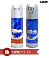 Gillette Men Deo (Strom Force, Cool Wave) Pack of 2 - 150ml Each