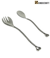 Hindicraft Twisted Design Stainless Steel Flatware Set