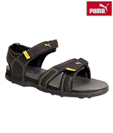 Puma Techno Ind Black & Yellow Floater Sandals