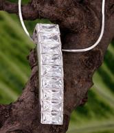 Lencia Stunning CZ Sterling Silver Pendant