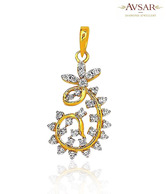 Avsar 18 kt Gold and Diamond Fantasy Pendant