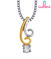 Lucera Chic CZ Studded Silver Pendant