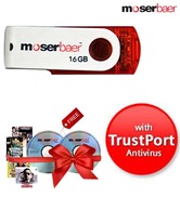 Moserbaer Swivel 16GB Pen Drive ( 2 Hindi Movie VCD's Free)