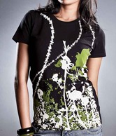 No Ordinary Wear Nature Series 1  Black  Women's T-Shirt