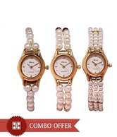 Oleva Beautiful Watch With 1-2-3 Bands Watches Combo